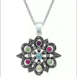 Macy’s new Marcasite Stone Silver Plated N…